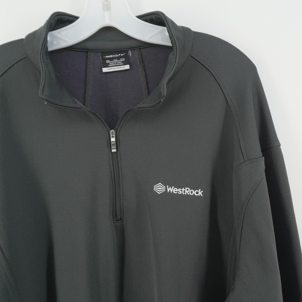 Nike Golf Pullover Mens XXL Gray WestRock 1/4 Zip Mesh Mock Neck Activewear